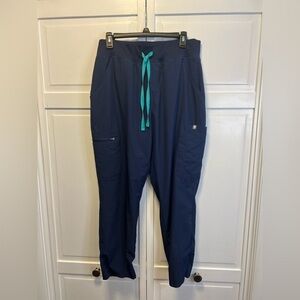 Figs Yola FREEx Lined Skinny Scrub Pants Size Women’s Large Petite Color Blue